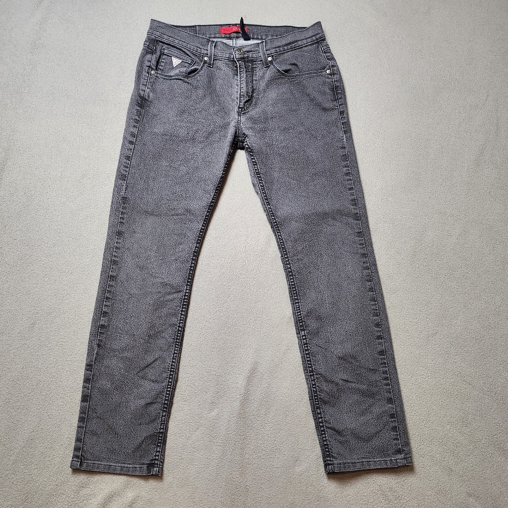Guess Vermont Slim Fit Tapered Leg Jeans Sz 33